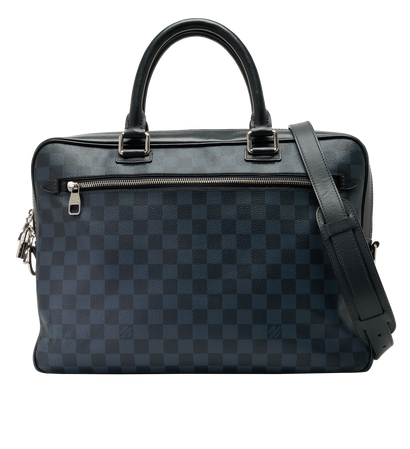 Port Document Bag, &pound;695, Handbags, Black/Grey, Canvas, Front view